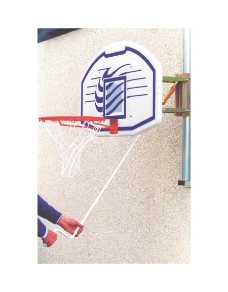 Impianto basket/minibasket a parete tabellone ovale 112x73 - Sbalzo cm 60