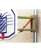 Impianto basket/minibasket a parete tabellone ovale 112x73 - Sbalzo cm 60