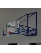 Impianto basket/minibasket a losanga tabelloni in legno - sbalzo cm 320