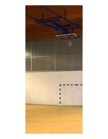 Impianto basket a soffitto elettrificato norme FIBA