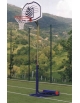 Canestro su colonna per minibasket completamente antinfortunistico, tabellone misure cm 112x73 - Sbalzo cm 30