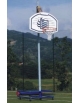 Mezzo impianto basket/minibasket su ruote autobloccanti mod. Scuola. Regolabile in altezza da cm 100 a cm 305