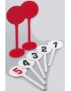 Serie 7 palette giudici basket - Diametro paletta cm 15.5