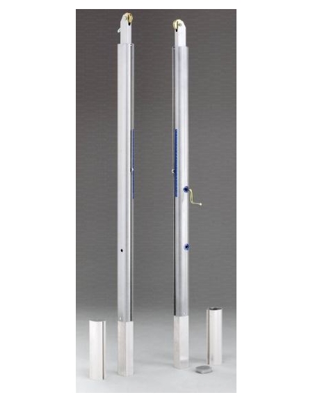 Impianto pallavolo monotubolare telescopico in alluminio a norma F.I.V.B. - "All alluminum".
