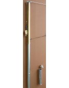 Impianto pallavolo telescopico monotubolare diametro mm 70 con bussole, zincato, completo di tendirete