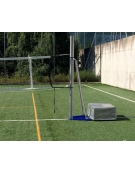 Impianto pallavolo a traliccio in alluminio con dispositivo porta zavorra, dotato di piastra antitorsione - smontabile