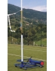 Impianto pallavolo trasportabile su ruote con basamento polivalente grande - lunghezza palo mt 3.4