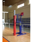 Palchetto per arbitro pallavolo piedi-seduto con ruote, norme F.I.P.A.V. - cm 80x120