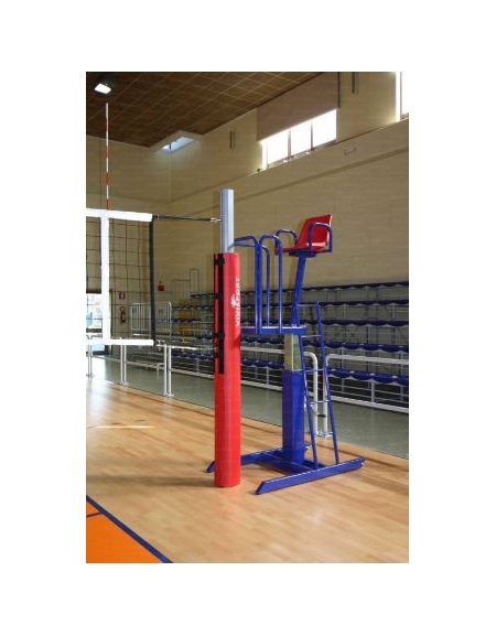 Palchetto per arbitro pallavolo piedi-seduto con ruote, norme F.I.P.A.V. - cm 80x120