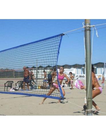 Rete beach volley - beach tennis - racchettoni, maglia 42x42 mm., banda perimetrale in PP