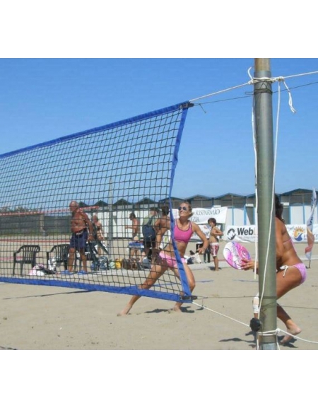 Rete beach volley - beach tennis - racchettoni, maglia 42x42 mm., banda perimetrale in PP
