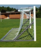 Coppia porte calcio 732x244 cm. in alluminio, mobili, gomiti saldati.