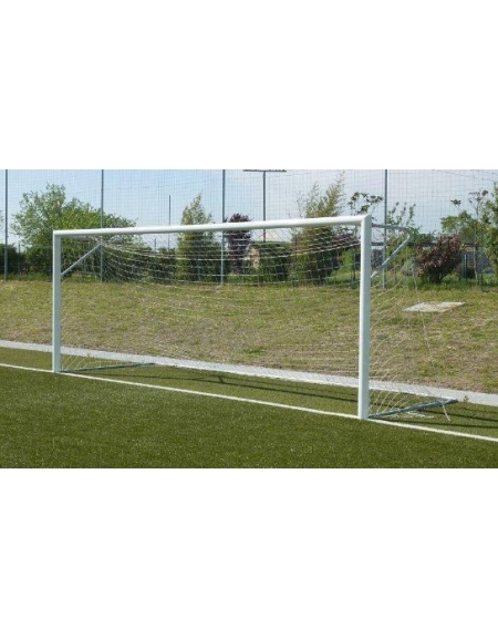 Porta calcio 732x244 cm. in alluminio, mobili, gomiti saldati.