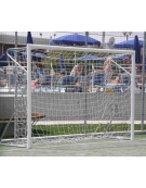 Coppia porte pulcini 4x2 metri in acciaio sez. diam. 80 mm., fisse con bussole, gomiti saldati