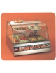Vetrina calda da banco vetri vurvi, 2 ripiani - con umidità - cm. 73,7x79,3x55h -Porta a battente