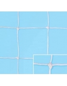 Coppia reti calcio treccia 100% polietilene stabilizzato U.V. diam. 4 mm., maglia 12x12 cm., lavorazione con nodo.