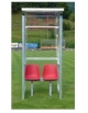 Panchina modello Plus da 1 metro - 2 posti - in alluminio copertura in policarbonato alveolare - cm 100x138x225h