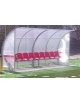 Panchina modello Standard da 2 mt/l - 4 posti - in alluminio, copertura in policarbonato alveolare