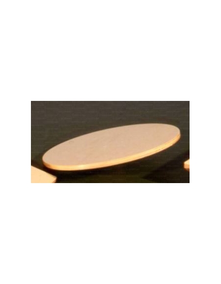 Tavoletta propiocettiva in legno, rotonda con semisfera.