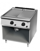 Fry top a gas su vano aperto, 16 kw, 1/3 piastra rigata, consumo gas 1,69 m³/h - sup. di cottura cm 74,9x69,8  - dim. 80x90x90h