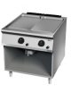 Fry top gas con piastra cromata mista 2/3 liscia - 1/3 rigata su vano a giorno - dim. cm 80x90x90h