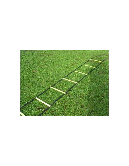 Scala per allenamento calcio, 10 pioli piatti, lunghezza 4 metri, unibile ad altre scale per aumentare la lunghezza.