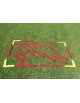 Delimitatore per area gioco - set con 4 angoli di colore giallo e 20 righe colore rosso