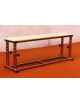 Panca Jump per pliometria, regolabile in altezza - piano legno cm 150x30