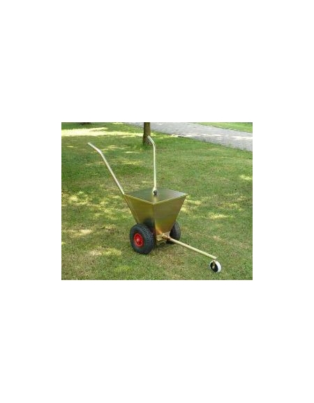 Carrello segnacampo con ruota indicatrice a gesso con ruote gommate.