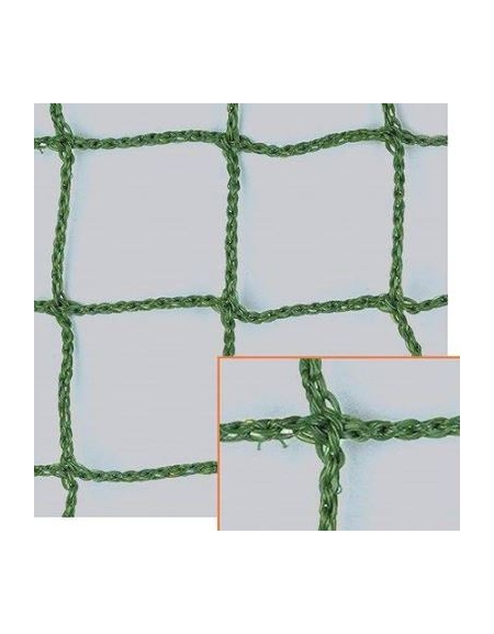 Rete separazione campo tennis in polietilene, colore verde, maglia 45x45 mm.