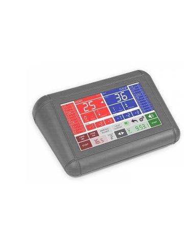 Consolle principale di pilotaggio con schermo touchscreen, adatta sia per tabelloni con segnale via cavo che radio