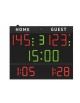 Tabellone elettronico multisport cifre alte 25 cm - trasmissione via radio o cavo - cm 140x118x9