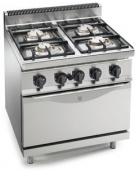 Cucina gas 4 fuochi MEDIA POTENZA forno elettrico convezione - cm 80x70x85/90h