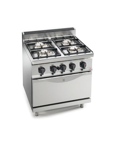 Cucina gas 4 fuochi MEDIA POTENZA forno elettrico convezione - cm 80x70x85/90h