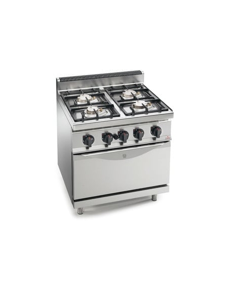 Cucina gas 4 fuochi MEDIA POTENZA forno elettrico convezione - cm 80x70x85/90h