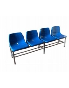 Panca alluminio 30 x 30 MM., 2 MT., scocche sedile e  schienale.