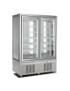Vetrina NO-FROST doppia porta pasticceria/gelateria ventilata positiva/negativa +5-20°C - cm 132x65x190h