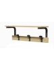 Appendiabiti in acciaio sez. 30x30 mm. fascia e tettuccio in legno - lunghezza 1 mt