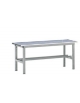 Panca in alluminio sez. mm 30x30. doghe in alluminio con inserto PVC - lunghezza 1 mt - solo seduta - cm 100x35x45h