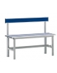 Panca in alluminio sez. mm 30x30, doghe in alluminio con inserto PVC - lunghezza 1 mt  con seduta e schienale