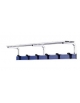 Appendiabiti in alluminio sez. mm 30x30. porta borse in alluminio anodizzato con inserto PVC - lunghezza 2 mt