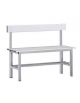 Panca in alluminio sez. mm 30x30. doghe in alluminio anodizzato - lunghezza 1 mt - con seduta e schienale