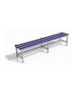 Panca in alluminio sez. tonda mm 40 e traversini, doghe in alluminio anodizzato con inserto PVC, - lunghezza 2 mt - solo seduta