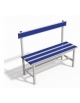 Panca alluminio sez. tonda mm 40 e traversini, doghe alluminio anodizzato con inserto PVC, - lunghezza 1 mt - seduta e schienale