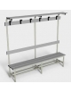 Panca in alluminio sez. tonda mm 40 e traversini mm 40x20, doghe alluminio anodizzato - lunghezza 2 mt - completa