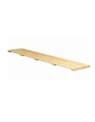Pedana poggiapiedi in legno massiccio, lunghezza 2 metri - cm 200x35x5