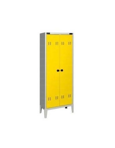 Armadio spogliatoio metallico ad 2 posti. Dim. 70 x 35 x 180 h  cm.