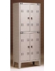 Armadio spogliatoio metallico a 2 posti sovrapposti- colore grigio RAL 7038 - cm 70x35x180h