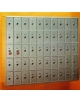 Casellario portavalori a 50 vani, in nobilitato rivestito in alluminio - cm  95x20x82