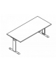 Scrivania con cassettiera a 3 cassetti, struttura con gambe a T - cm 140x80x72h